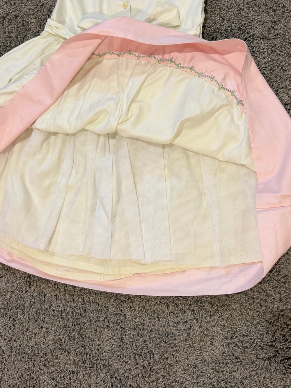 Girls Disney Pink and White Winnie the Pooh embroidered Party Dress, size 7-8 - Picture 11 of 14